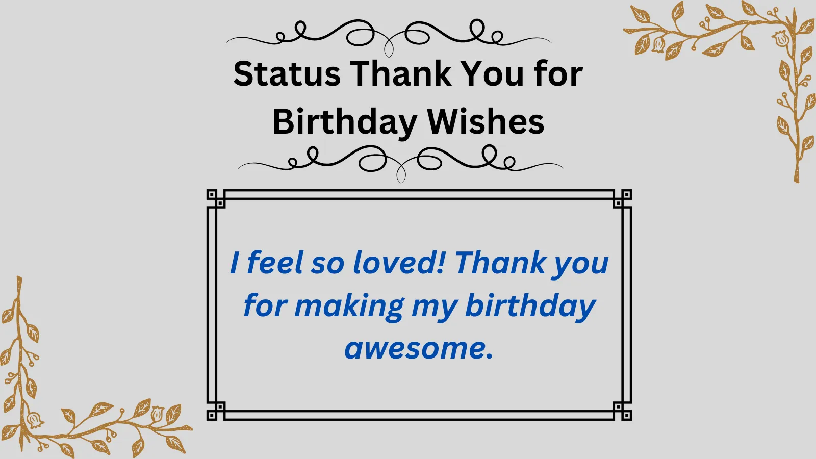 Status Thank You for Birthday Wishes