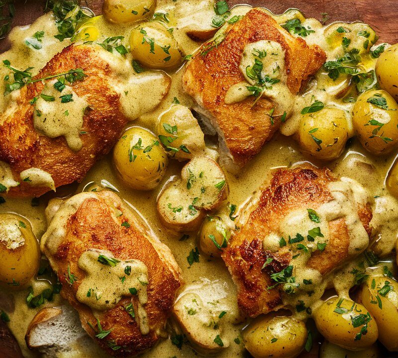 One Pan Garlic Parmesan Chicken and Potatoes