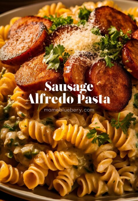 Smoked Sausage Cajun Alfredo Pasta