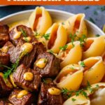 Garlic Parmesan Chicken Bites with Creamy Rotini