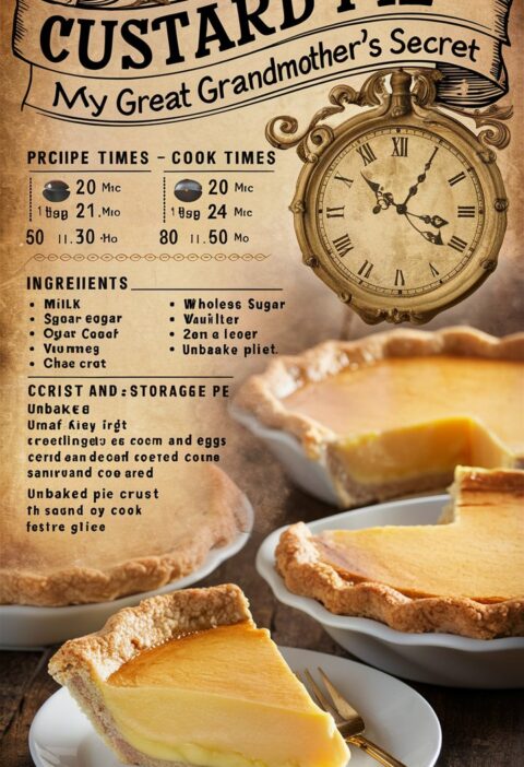 Creamy & Easy Egg Custard Pie Recipe