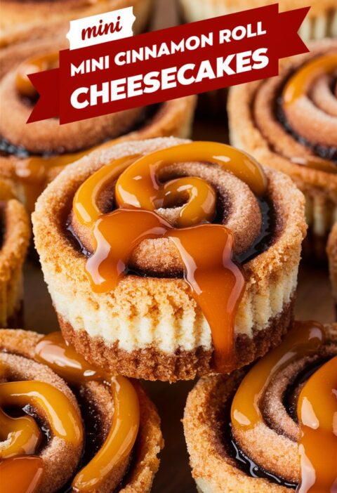 Mini Cinnamon Roll Cheesecakes