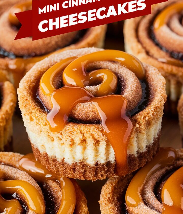 Mini Cinnamon Roll Cheesecakes