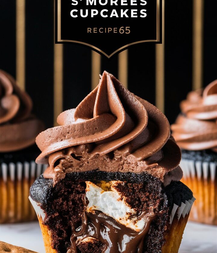 Decadent Chocolate S’mores Cupcakes