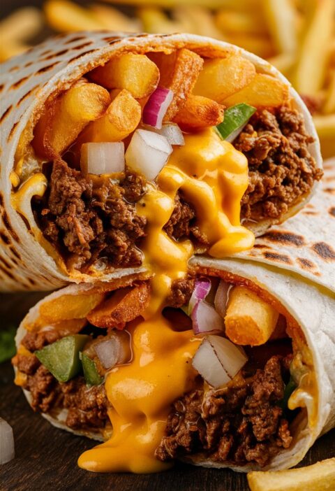 Beefy Cheesy Fries Burrito