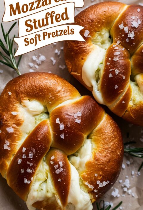 Mozzarella Stuffed Soft Pretzels