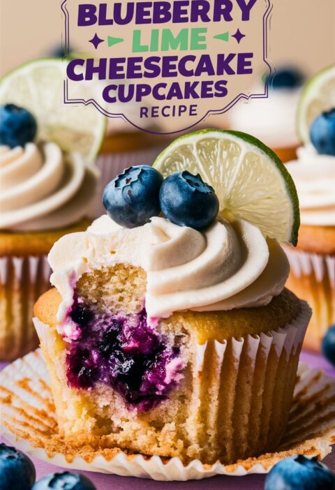 Irresistible Blueberry Lime Cheesecake Cupcakes