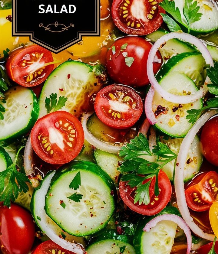 Marinated Cucumbers Onions and Tomatoes