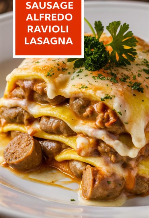 Sausage Alfredo Ravioli Lasagna Recipe