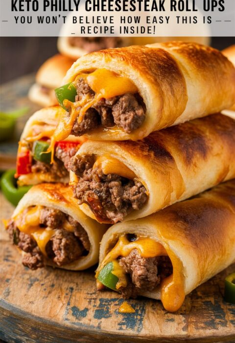 Keto Philly Cheesesteak Roll Ups Recipe